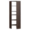 ClosetMaid 1722 Style+ 25 in. W Modern Walnut Corner Wood Closet Tower