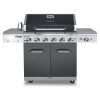 Nexgrill 720-0896B Deluxe 6-Burner Propane Gas Grill in Slate with Ceramic Searing Side Burner