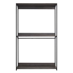 Klair Living Monica-B Monica 47 in. W Rustic Gray Wood Closet System Walk-in Closet With 1-Shelf
