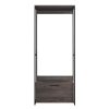 Klair Living Monica-F Monica 32 in. W Rustic Gray Wood Closet System Walk-in Closet with 1-Drawer