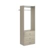 Closet Evolution GR26 Elite 25 in. W Rustic Grey Wood Closet Tower