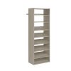 Closet Evolution GR28 Essential Shoe 25 in. W Rustic Grey Wood Closet Tower