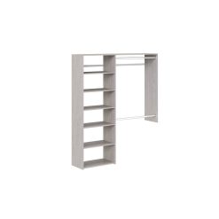 Closet Evolution GR54 Essential 36 in. W - 60 in. W Rustic Grey Wood Closet System