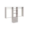 Closet Evolution GR55 Premium 60 in. W - 96 in. W Rustic Grey Wood Closet System