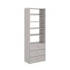 Closet Evolution GR56 Premier Essential 25 in. W Rustic Grey Wood Closet Tower