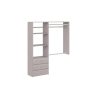 Closet Evolution GR74 Classic 36 in. W . - 60 in. W Rustic Grey Wood Closet System