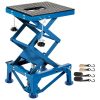 VEVOR MTCYYSJT300BLS001V0 Motorcycle Jack 300 LBS Hydraulic Motorcycle Scissor Jack Portable Lift Table Adjustable Motorcycle Lift Jack Blue