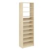 SimplyNeu SNT4-MJ 14 in. W D x 25.375 in. W x 84 in. H Wheat Shoe Storage Tower Wood Closet System