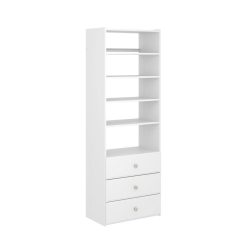 Closet Evolution WH56 Essential 25 in. W White Wood Closet Tower