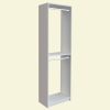 SimplyNeu SNT1-WH 14 in. D x 25.375 in. W x 84 in. H White Double Hanging Tower Wood Closet System Kit