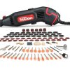 Hyper Tough 1.5 Amp Corded Rotary Tool, Variable Speed with 105 Rotary Accessories & Storage Case