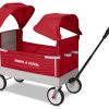 Radio Flyer, Dual Canopy Family Wagon, Adjustable Canopies with Storage Bag, Ages 1.5+ years