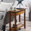 Convenience Concepts American Heritage Flip Top End Table with Shelf, Walnut