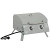 Outsunny 2 Burner Light Gray Propane Gas Grill