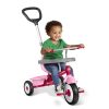 Radio Flyer, 3-in-1 Stroll 'N Trike, 3 Stages Grows with Child, Pink Tricycle