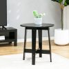 Mainstays Round Wood Side Table, Black