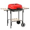 Outsunny 19” Steel Porcelain Portable Outdoor Charcoal Barbecue Grill