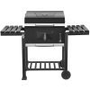 SKONYON Heavy Duty 24-Inch Charcoal Grill, Black