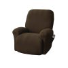 Mainstays Recliner Pixel Stretch Fabric Slipcover, Brown, 4-Piece