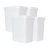 Mainstays 7.6 gal Plastic Kitchen Trash Can, White, 4 Pack