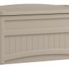 Suncast 73 Gallon Resin Deck Box with Seat, Light Taupe