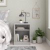 Mainstays Classic Open Shelf Nightstand, Dove Gray