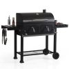 PHI VILLA THD-E02GR005 Heavy-duty Outdoor Barrel Charcoal Grill in Black