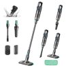 Litheli 6-In-1 Cordless Vacuum Cleaner, 10000Pa Suction Powerful Lightweight Portable Handheld Stick Vacuum Cleaner with 4Ah Battery Gray