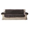 Mainstays 3-Piece Quilted Plush Sofa Pet Cover Multipurpose Furniture Protector, Chocolate