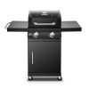 Dyna-Glo DGP321CNP-D Premier 2-Burner Propane Gas Grill with Folding Side Tables in Black