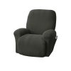 Mainstays Recliner Pixel Stretch Fabric Slipcover, Gray, 4-Piece