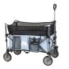 Ozark Trail Adult Height Adjustable Quad Fold Camping Cart Wagon, Blue