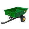 John Deere LP21935 450 lb. 7 cu. ft. Tow Behind Poly Utility Cart Dump Trailer with Universal Hitch