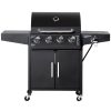 Outsunny 846-102V80BK 4 Plus 1 Burner Liquid Propane Gas Grill in Black