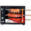 BRAZILIAN FLAME BG-03LX-BLACK Portable Propane Gas Rotisserie Grill in Black