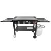 Razor GGC1643M 37 in. 4-Burner Portable Propane Gas Griddle with Folding Shelves and Lid in Black