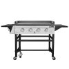 Royal Gourmet GB4001B 4-Burner Propane Gas Grill Griddle for Outdoor Cooking in Black