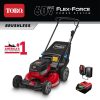 Toro 21323 21in. Recycler SmartStow 60-Volt Lithium-Ion Brushless Cordless Battery Walk Behind Push Mower - 4.0 Ah Battery, Charger