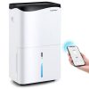 Costway ES10106US-WH 100-Pint Dehumidifier for Home & Basements w/Smart App& Alexa Control