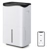 Gymax GYMHD0093 5500 sq. ft 100-Pints Dehumidifier for Large Room Smart WiFi Dehumidifier for Basement and Home