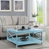 Convenience Concepts Oxford 36 inch Square Coffee Table, Sea Foam