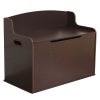 KidKraft Fill with Fun Wooden Toy Box with Safety Hinges, Espresso