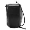 FCMP Outdoor RC4000-BLK 50-Gallon Flat Back Home Rain Catcher Water Storage Collection Barrel, Black