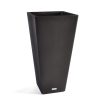 Veradek V-Resin Taper Tall Plastic Planter - Black - 30 in.