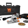 WEN 5-Amp 3-1/2-Inch Plunge Cut Compact Circular Saw with Laser, Carrying Case, and Three Blades, 3620