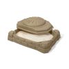 Step2 Naturally Playful 4' Rectangular Sandbox with Cover Sandstone Beige