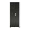 Systembuild Evolution Westford Tall Asymmetrical Garage Storage Cabinet, Black Oak