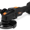 WEN 20V Max Brushless Cordless 4-1/2-Inch Angle Grinder with 4.0Ah Lithium-Ion Battery and Charger