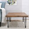 Greenage Old Pine Wood Square Coffee Table-27.6