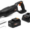 WEN 20V Max Brushless Cordless Reciprocating Saw with 4.0Ah Lithium-Ion Battery and Charger